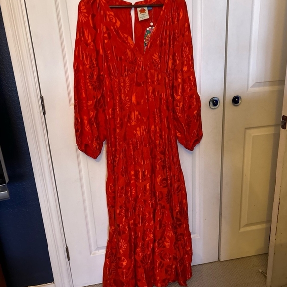 FARM Rio Red Jaquard Maxi - Picture 3 of 5